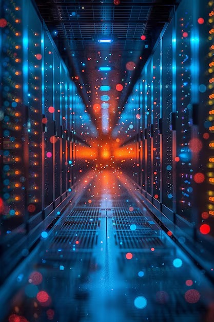 Dynamic and vibrant abstract acrylic painting with swirling pink and blue colors.